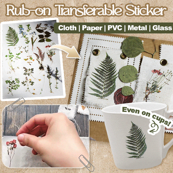 Versatile Rub-on Transferable Stickers (2PCS/SET)
